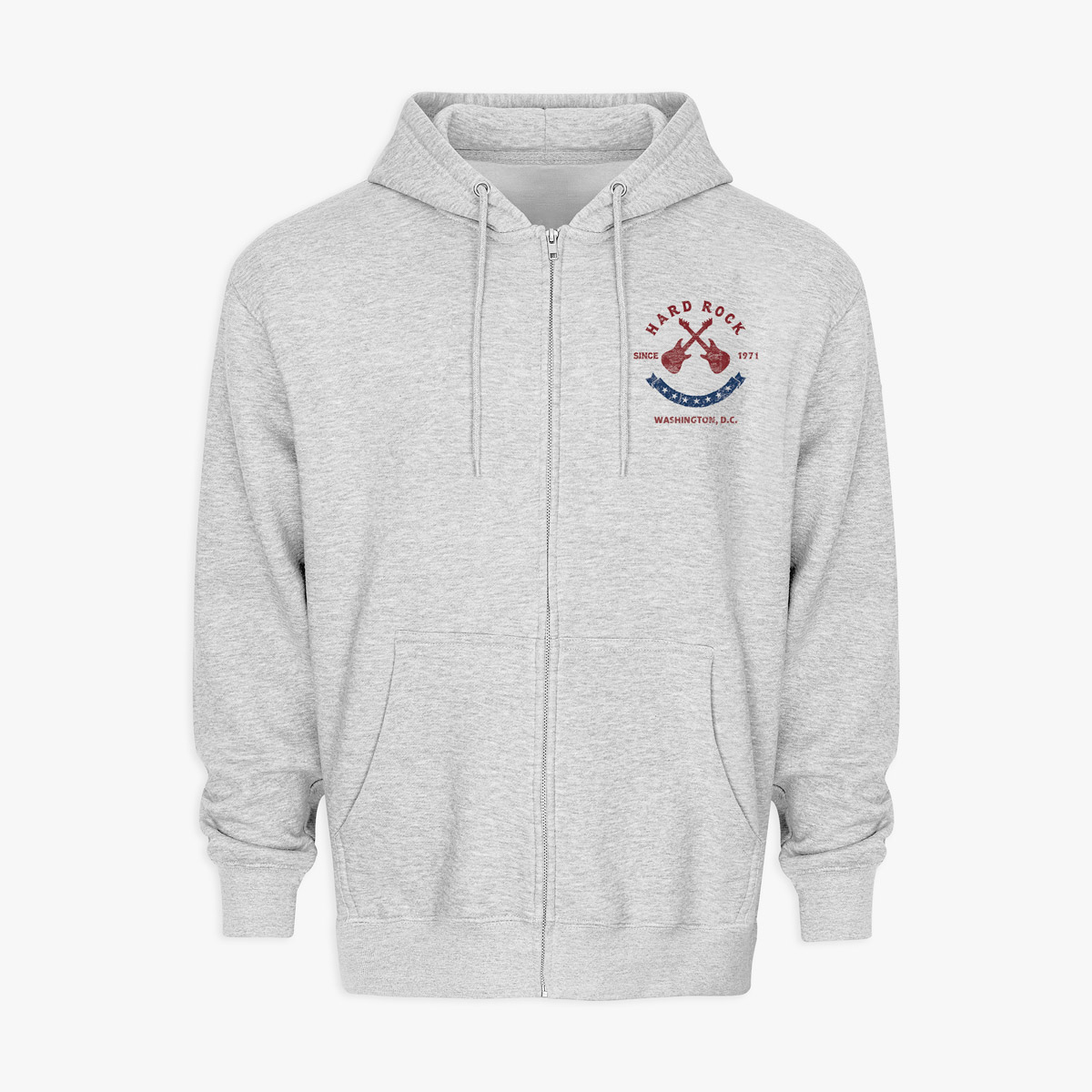Adult Fit Eagle Zip Hoodie in Gray image number 2